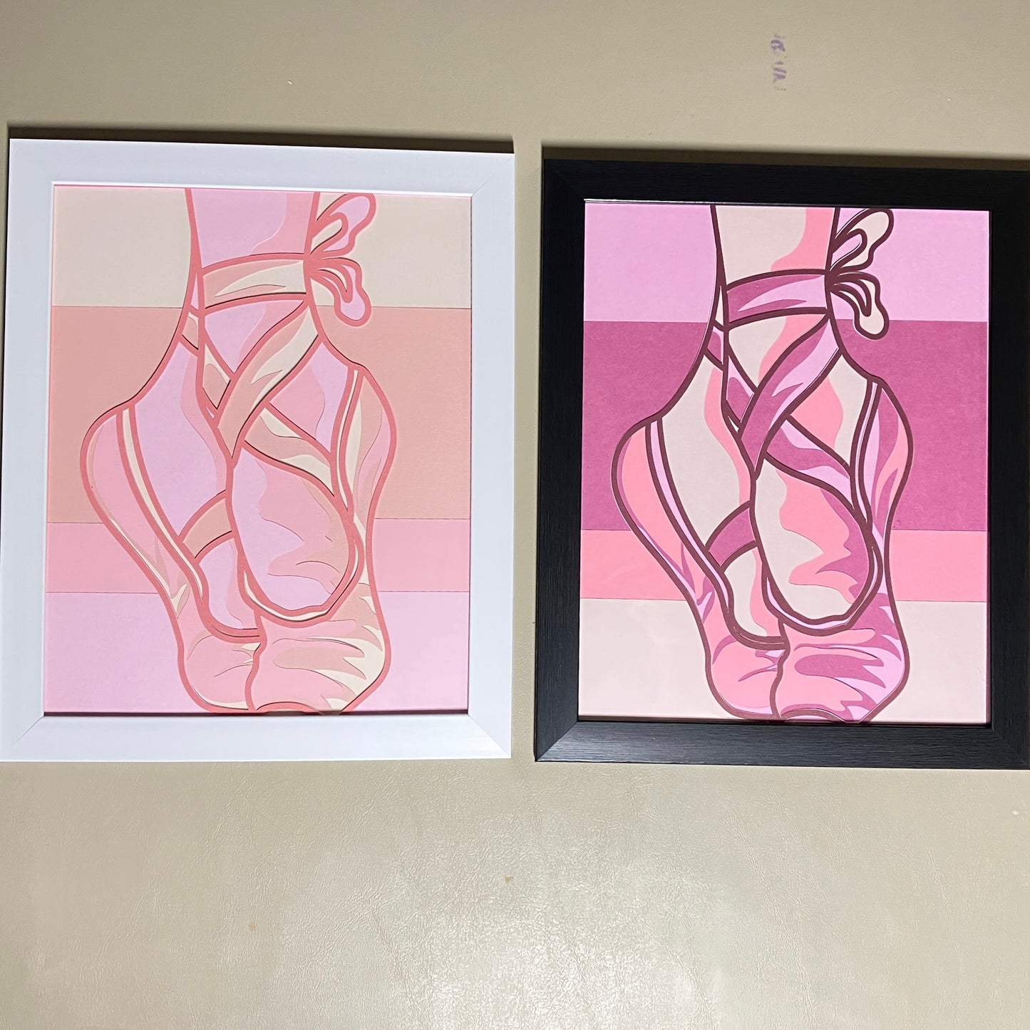 Ballet Slippers, Multiple Options, 8x10 Layered Art