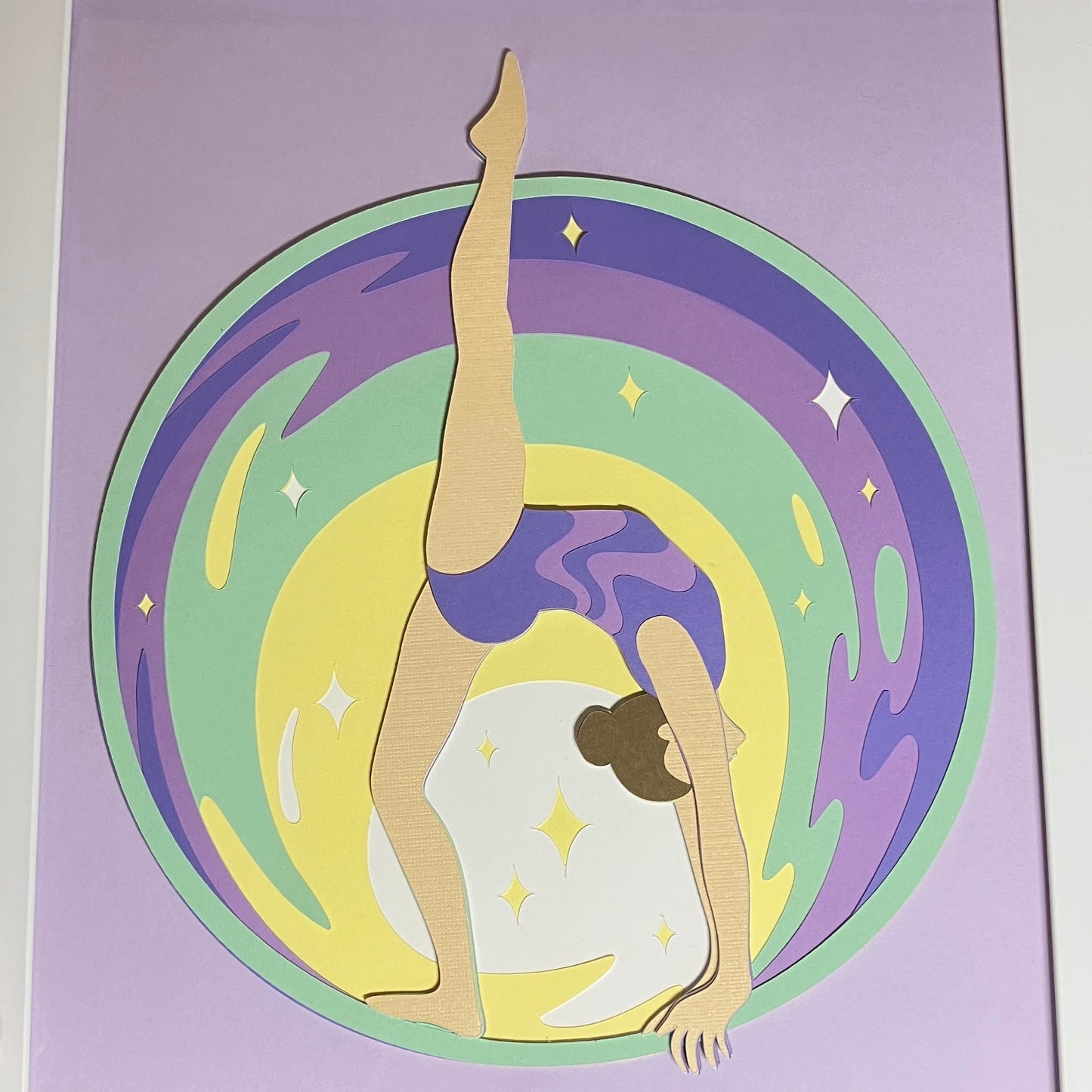 Gymnast, 8x10 Layered Art