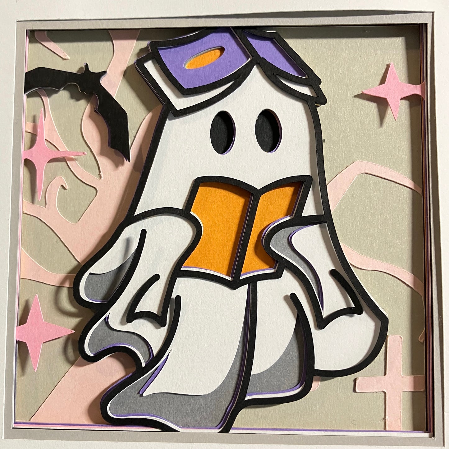 Reading Ghosts, Layered Art Shadow Box