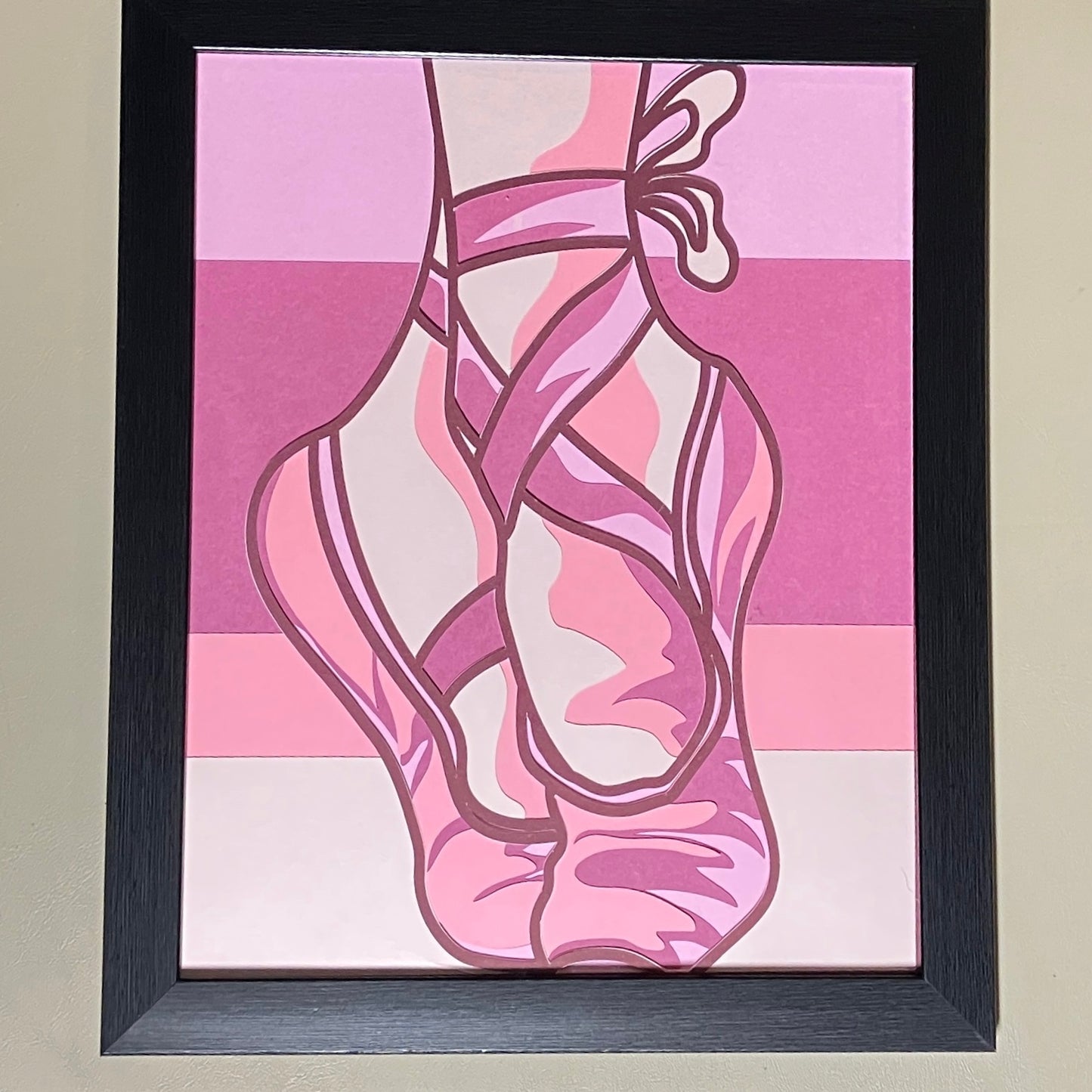 Ballet Slippers, Multiple Options, 8x10 Layered Art