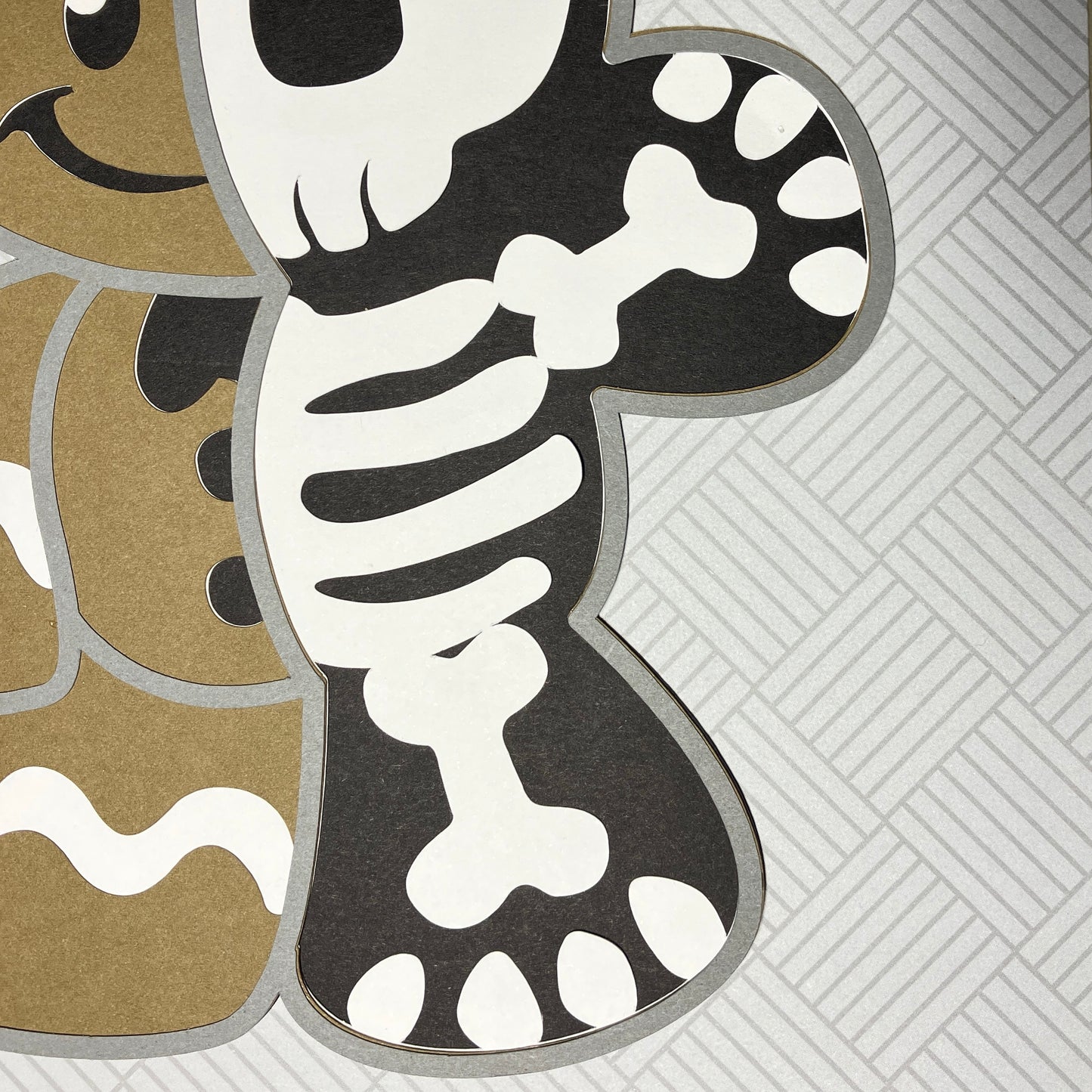 Gingerbread Skeleton, 8x8, Layered Art