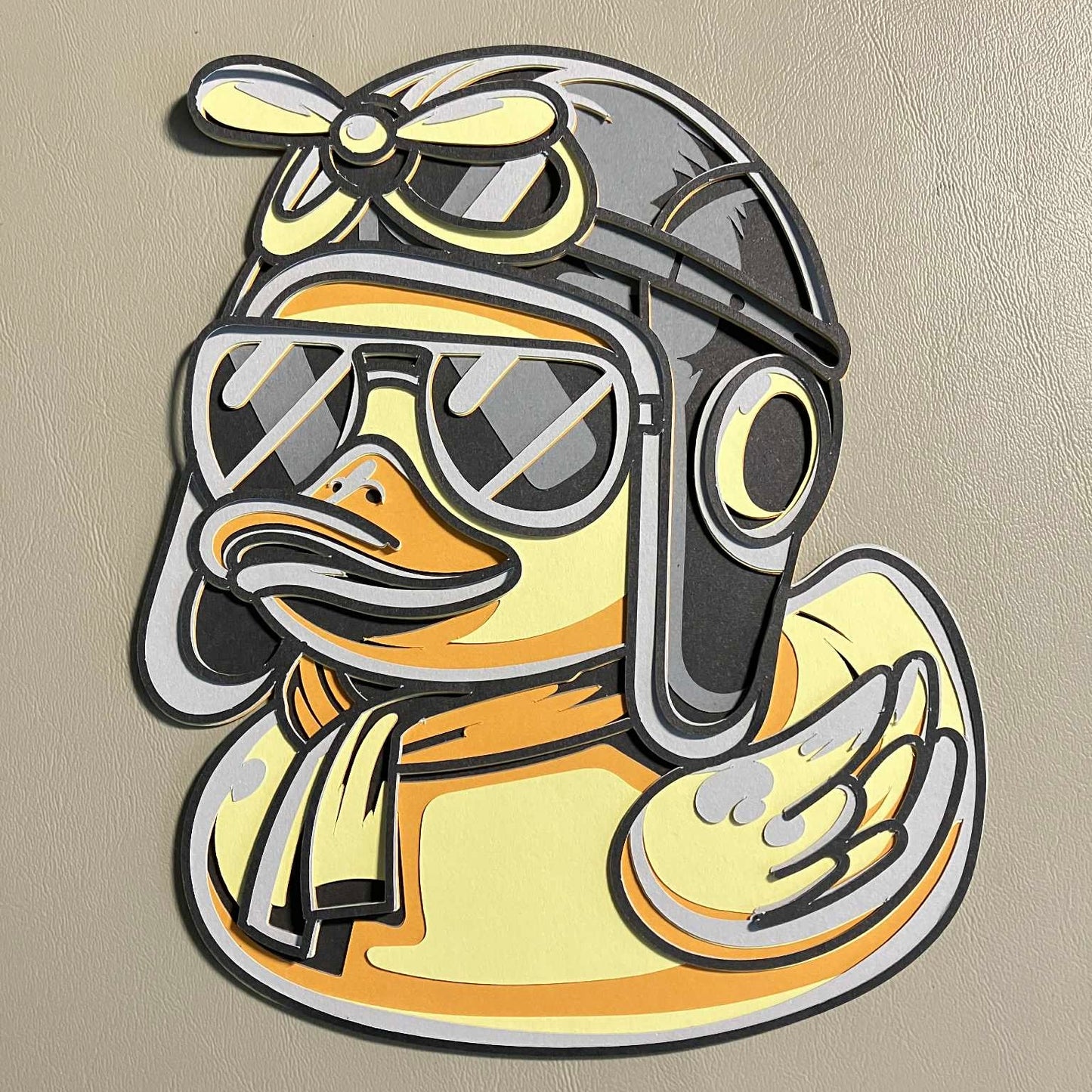 Tactical Rubber Ducky, 8x8, Layered Art