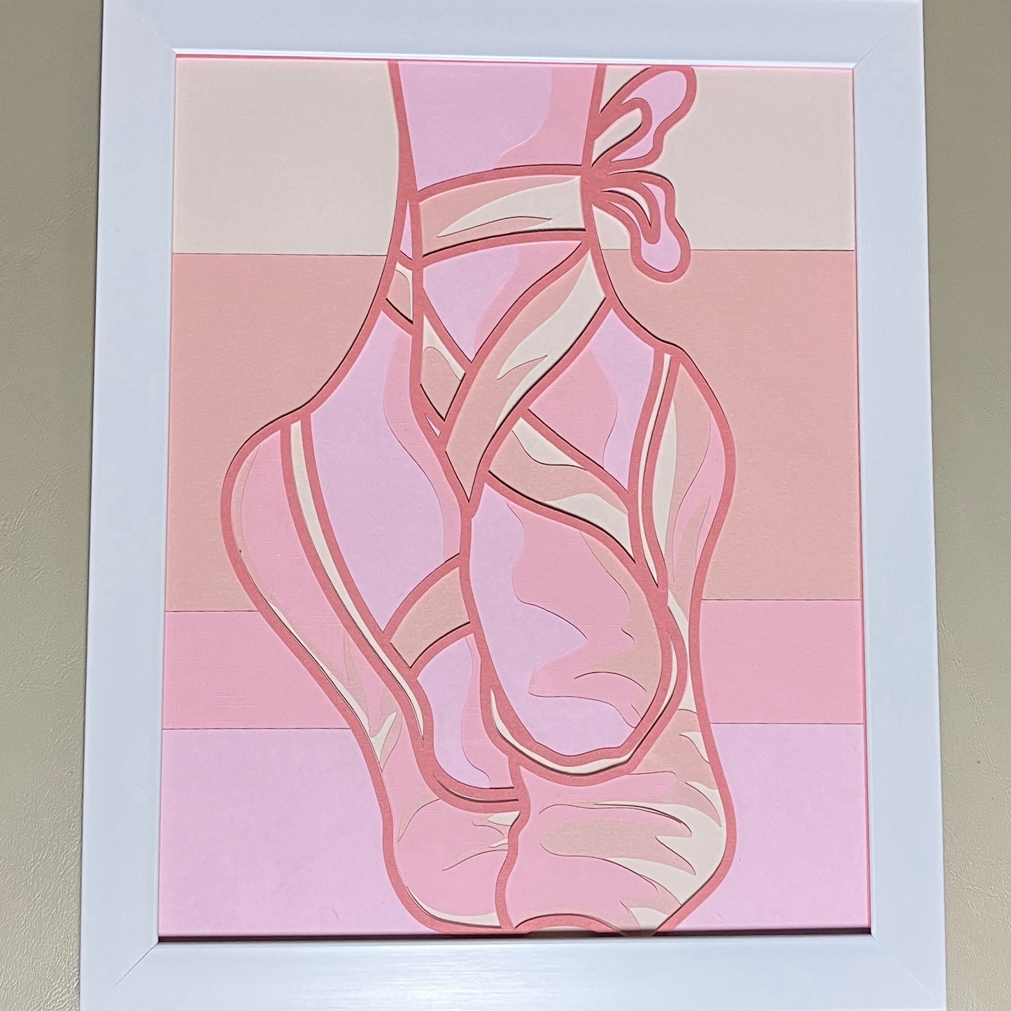Ballet Slippers, Multiple Options, 8x10 Layered Art