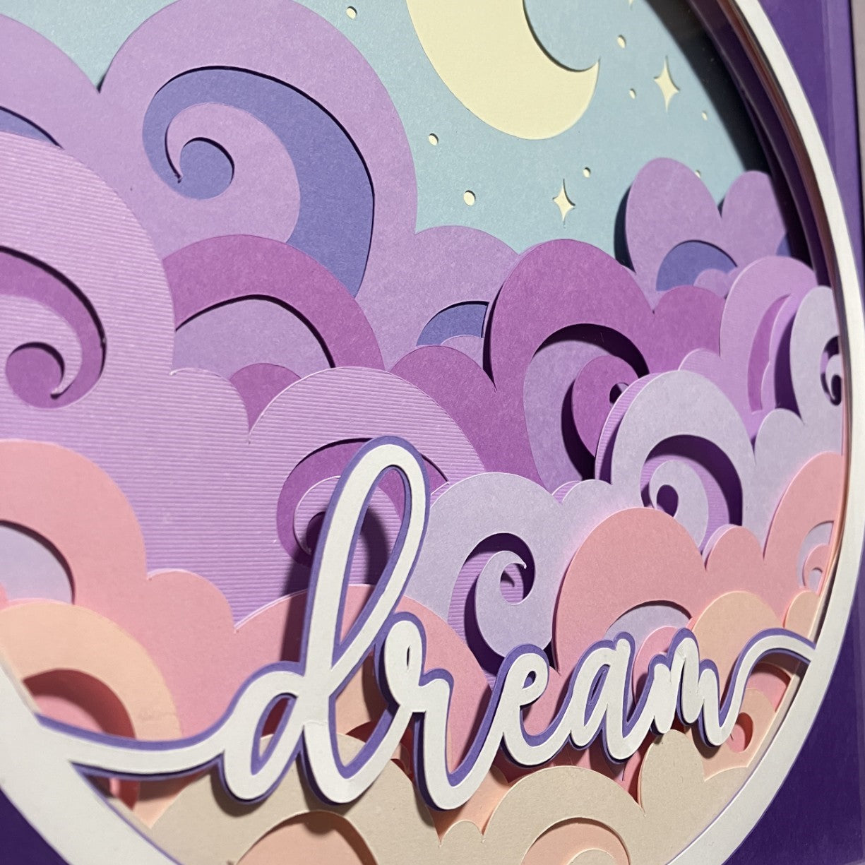 Dream - Layered Art Shadow Box, close up