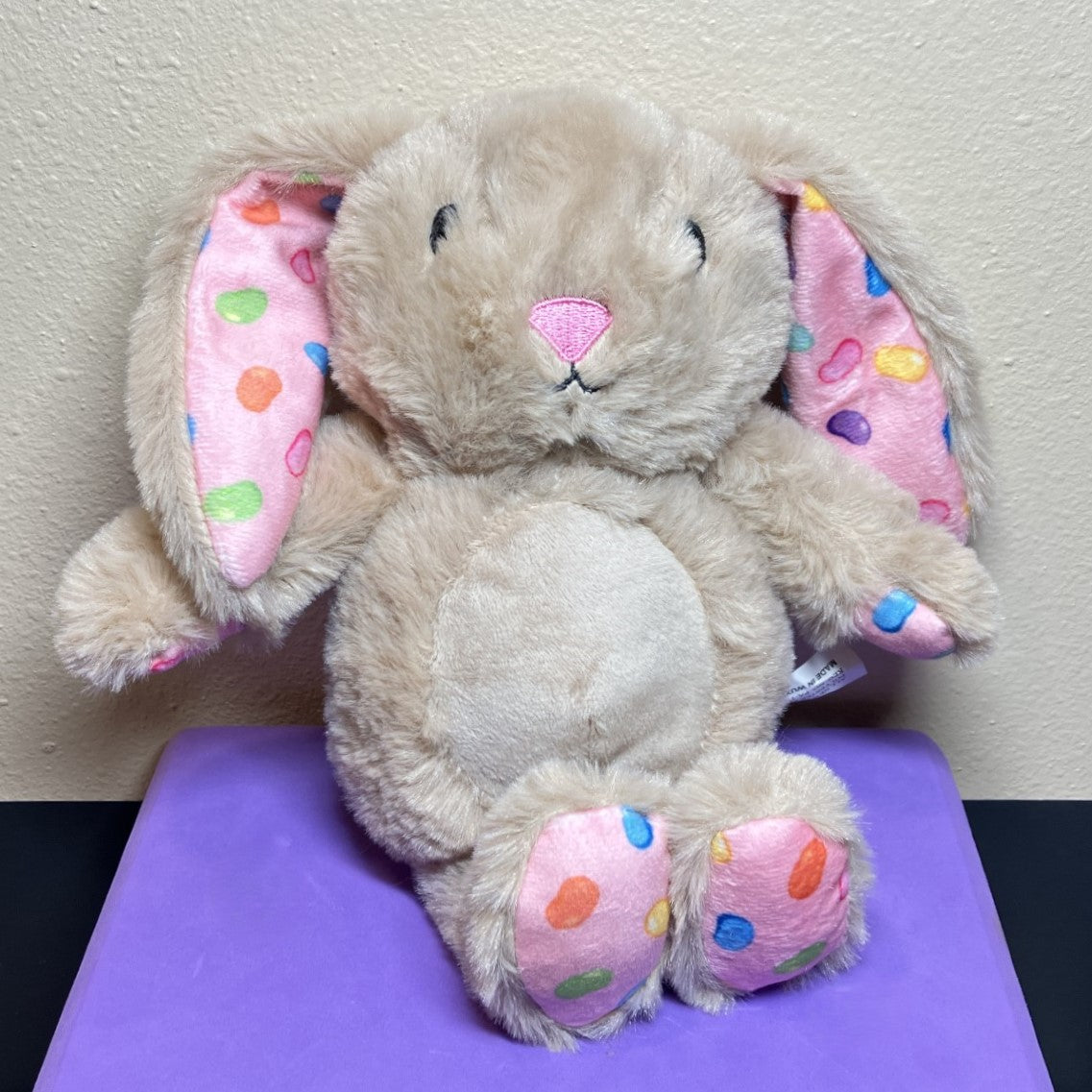 Personalized Bunnies 11", Multiple options available, light tan with pink jellybeans