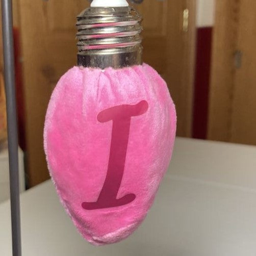 Personalized Plush Christmas Bulb Ornament, Multiple Options