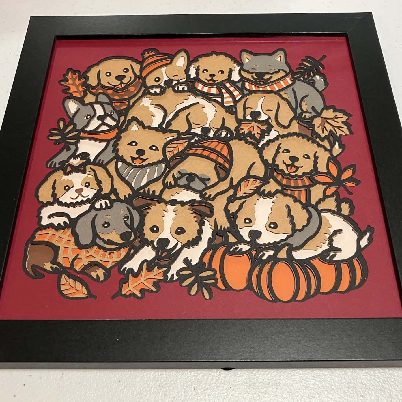 Puppy Pile, layered art