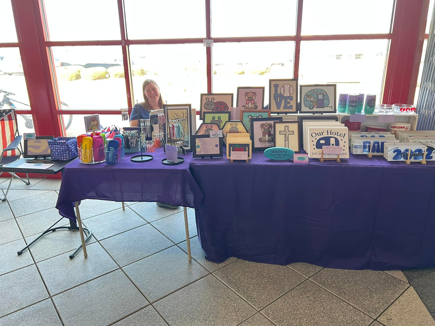 Happy Craft Designs at a local show at the Cedar Creek Mall