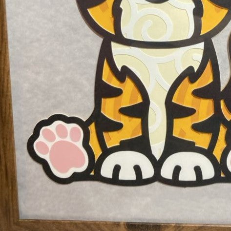 Tiger, Layered Art, close