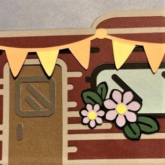 5th Wheel Camper- Layered Picture, close up