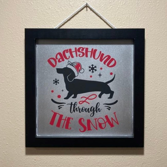 Dachshund Through the Snow , Wall Art