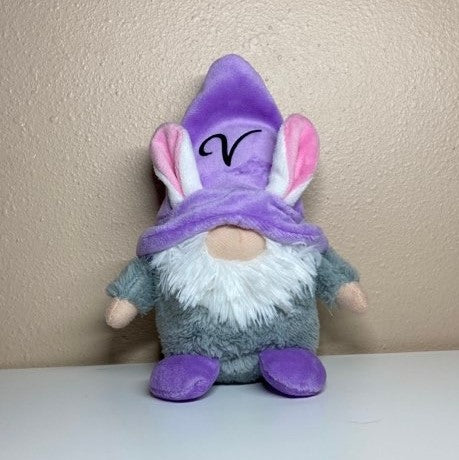 Personalized gnomes with bunny ears, purple