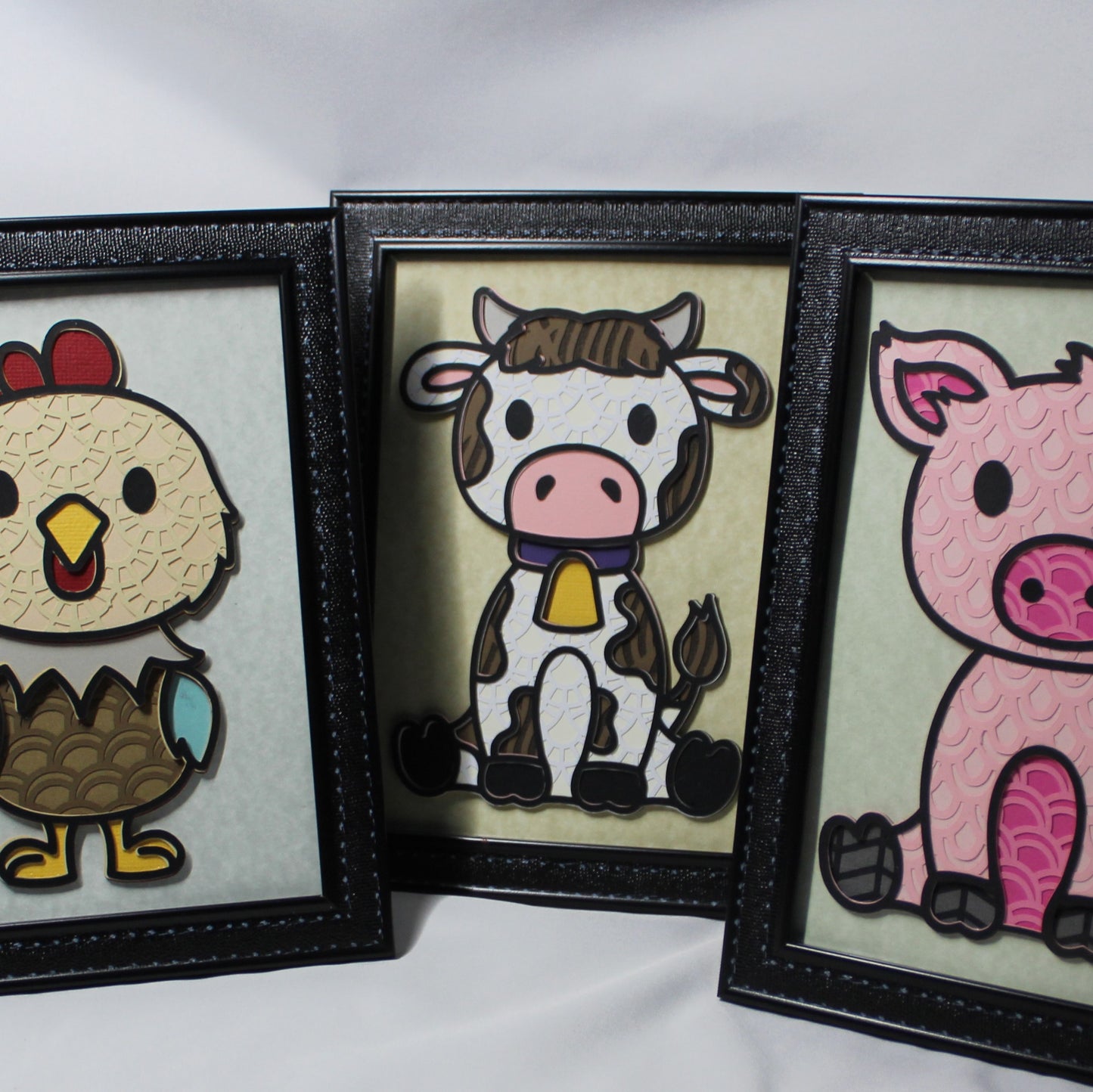 Farm animal layered print