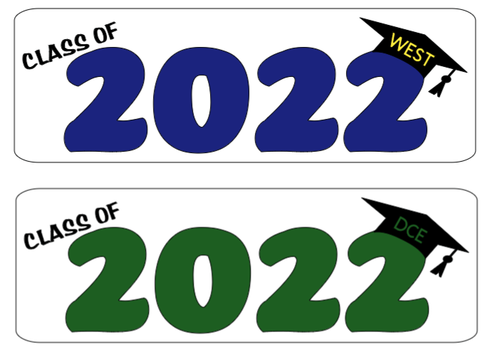 Personalized Class of 2022, Graduation Glass Tile Designs, West, DCE