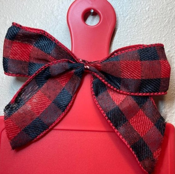 Christmas Cutting Boards, Multiple Styles Available, Close up of Bow