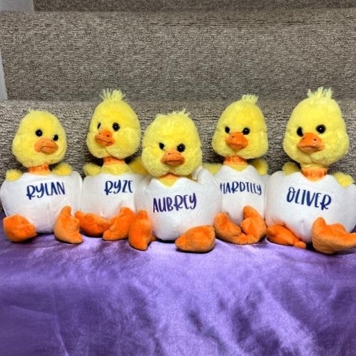 Personalized Plush Duck in Shell
