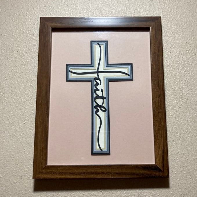Faith Cross - Layered Art, Multiple Options