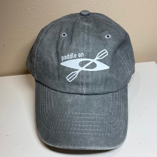 Kayak Paddle On Baseball Cap, Multiple Colors Available, Gray