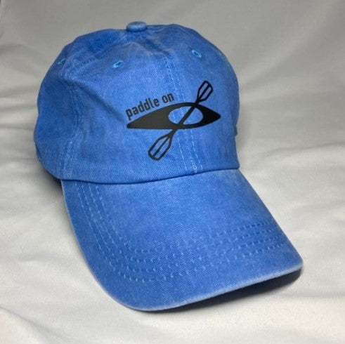 Kayak Paddle On Baseball Cap, Multiple Colors Available, blue