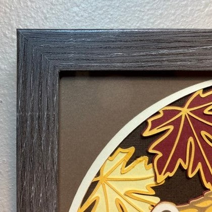 Thankful - Layered Art Shadow Box, frame corner