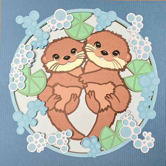 Hugging Otters, Layered Shadow Box