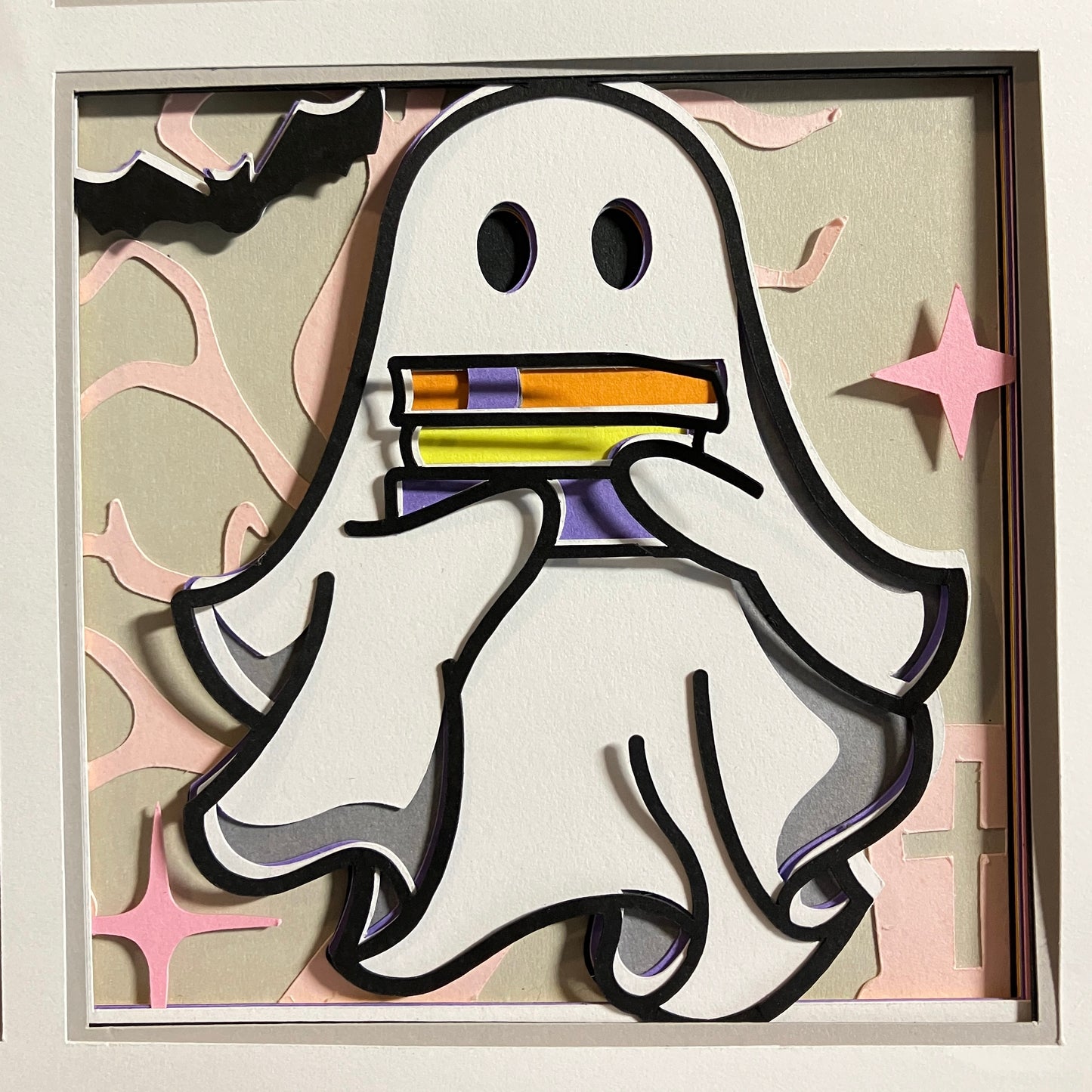 Reading Ghosts, Layered Art Shadow Box