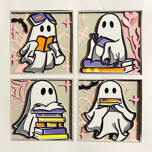 Reading Ghosts, Layered Art Shadow Box