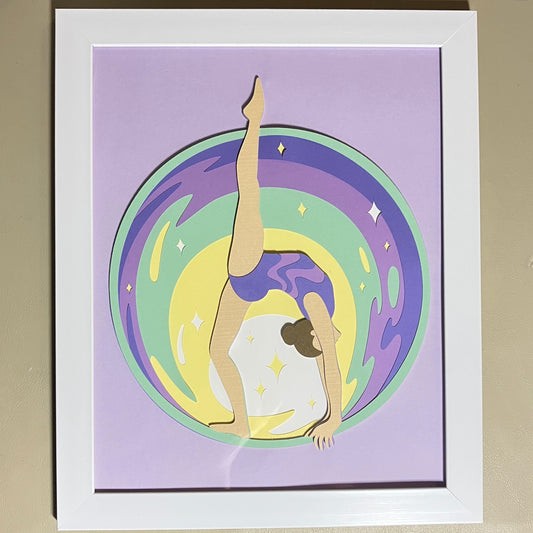 Gymnast, 8x10 Layered Art