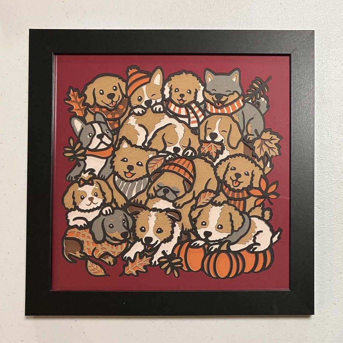 Puppy Pile, layered art