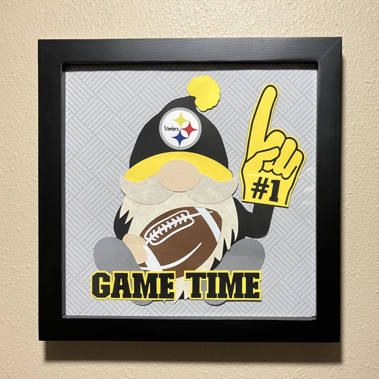 Football Gnome, layered art