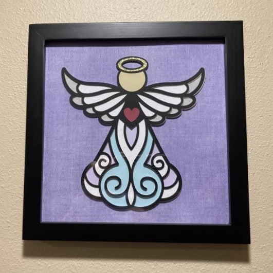 Angel, 8x8 layered art