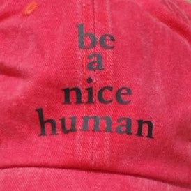 Be A Nice Human Baseball cap, Multiple Colors Available