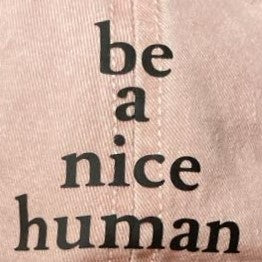 Be A Nice Human Baseball cap, Multiple Colors Available, close up