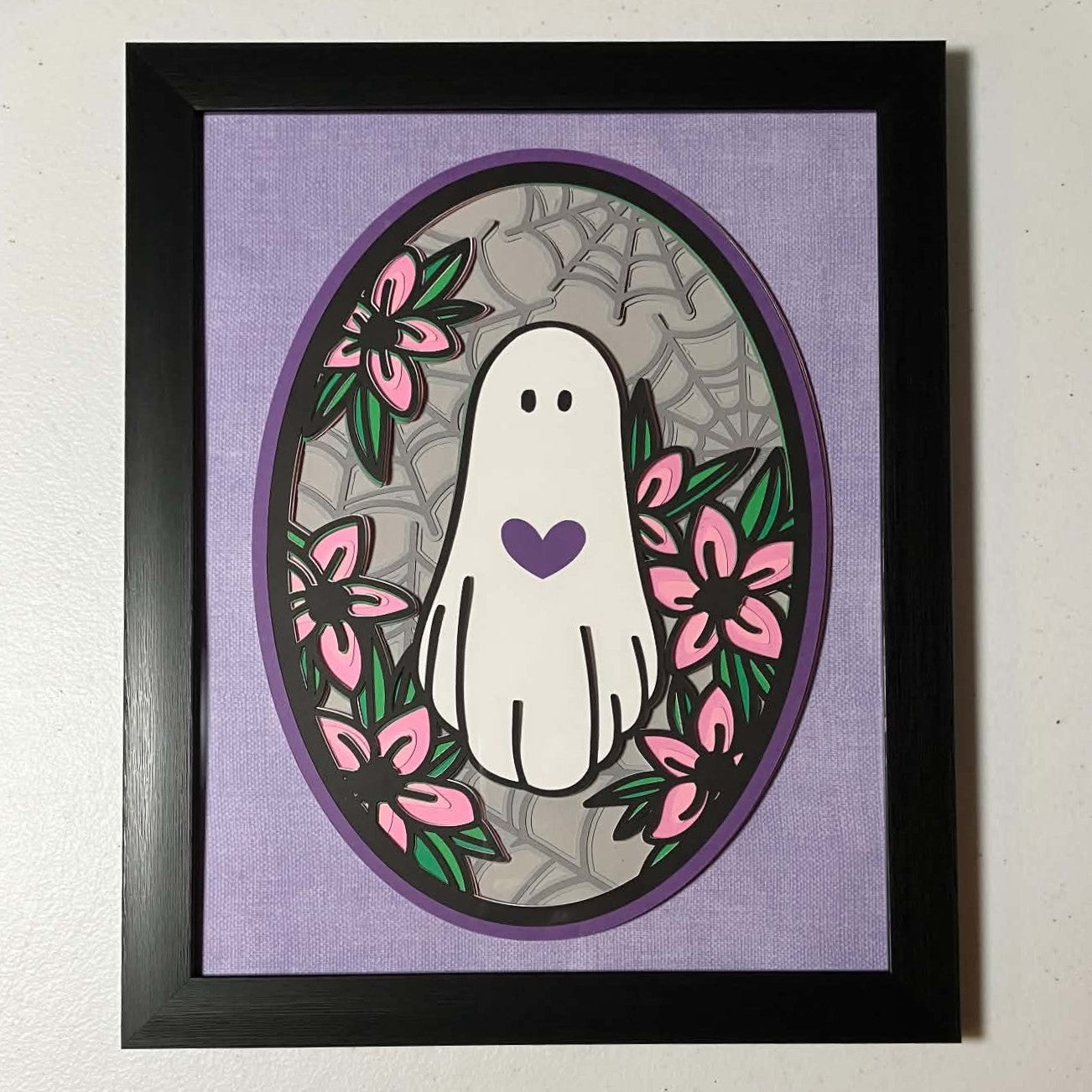 Floral Ghost, 8x10 Layered Art