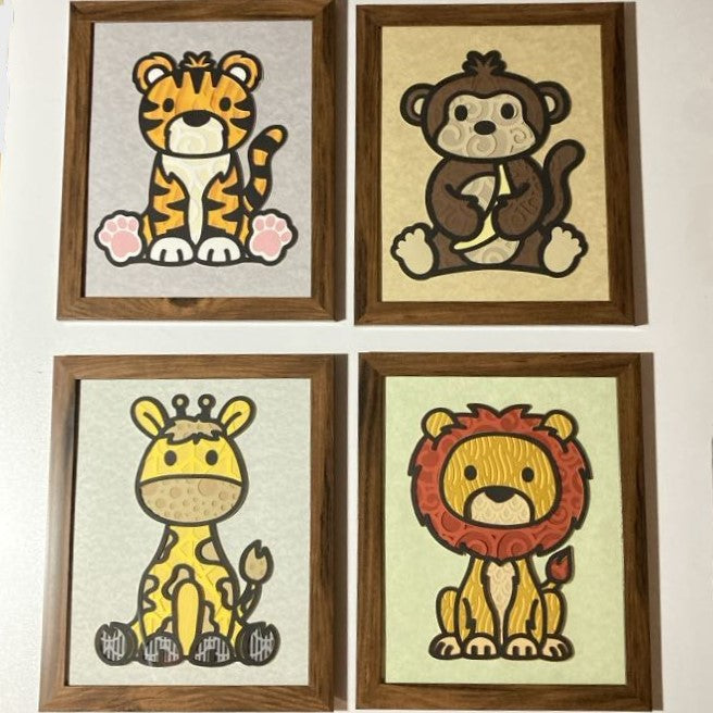 Jungle Animal Collection, Layered Art