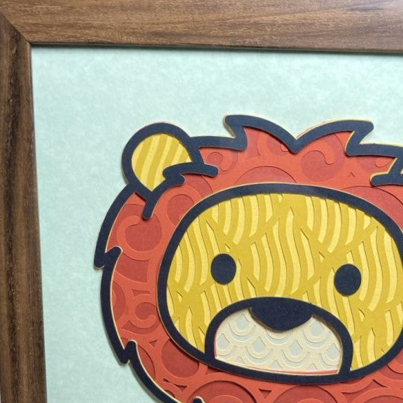 Lion, Layered Art, close