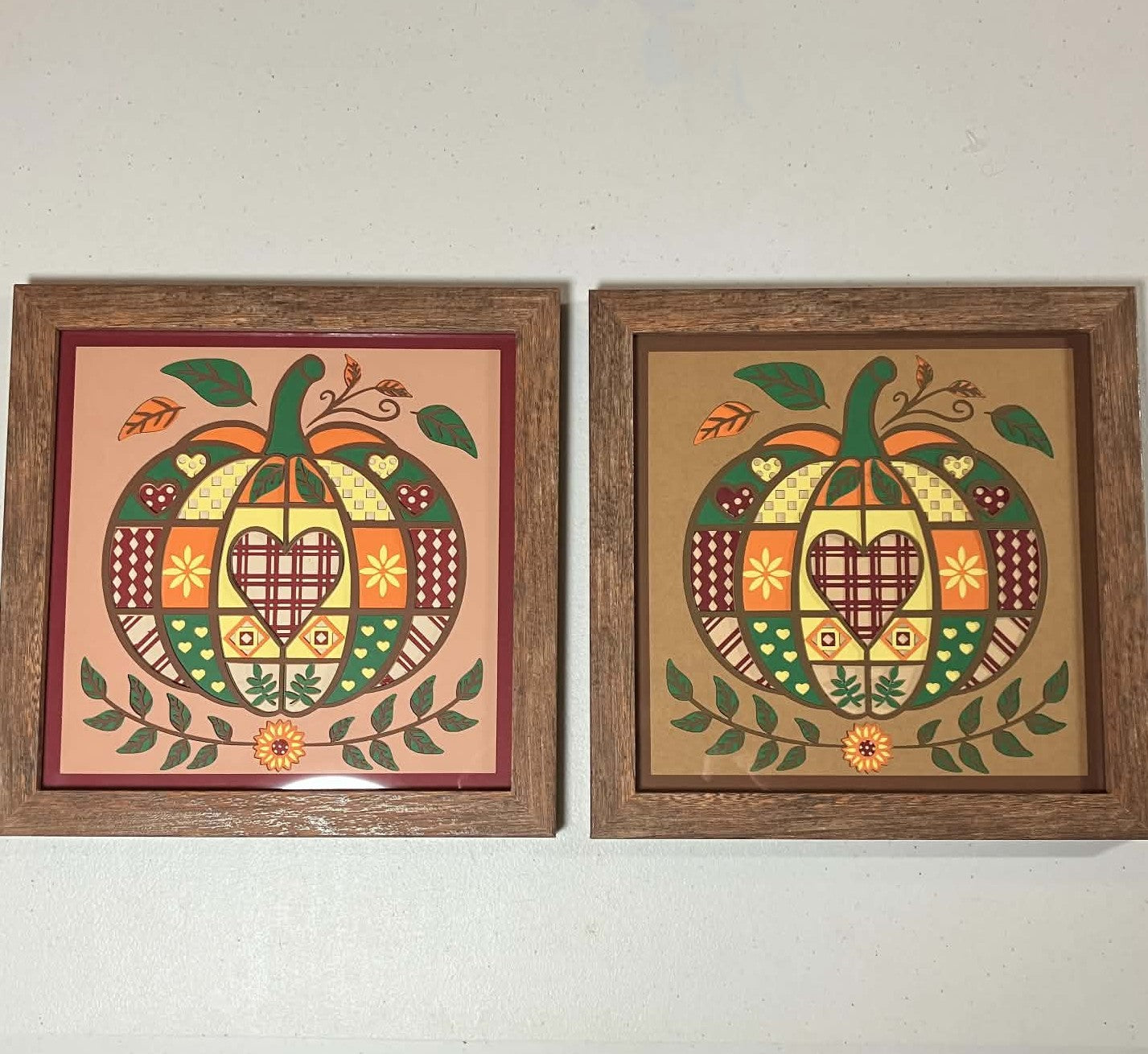 Quilted Pumpkin, layered art, multiple options