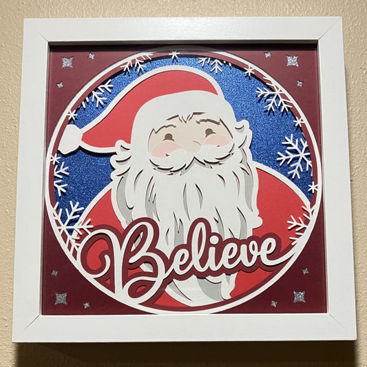 Believe in Santa - Layered Art Shadow Box