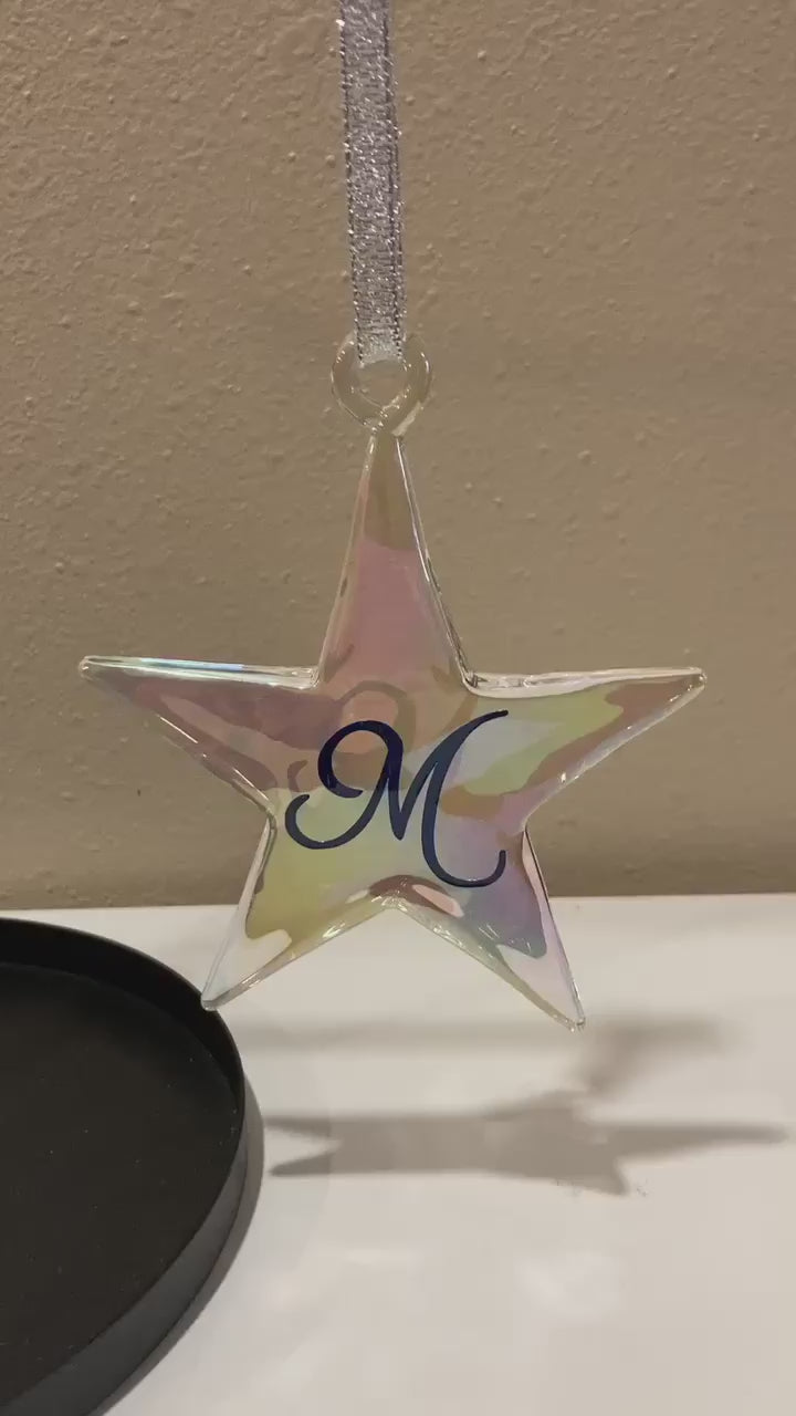 Personalized Iridescent Star Ornament, Video