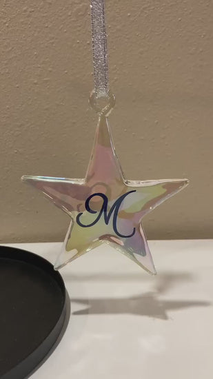 Personalized Iridescent Star Ornament, Video