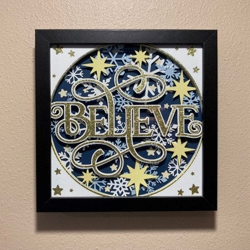 Believe - Layered Art Shadow Box