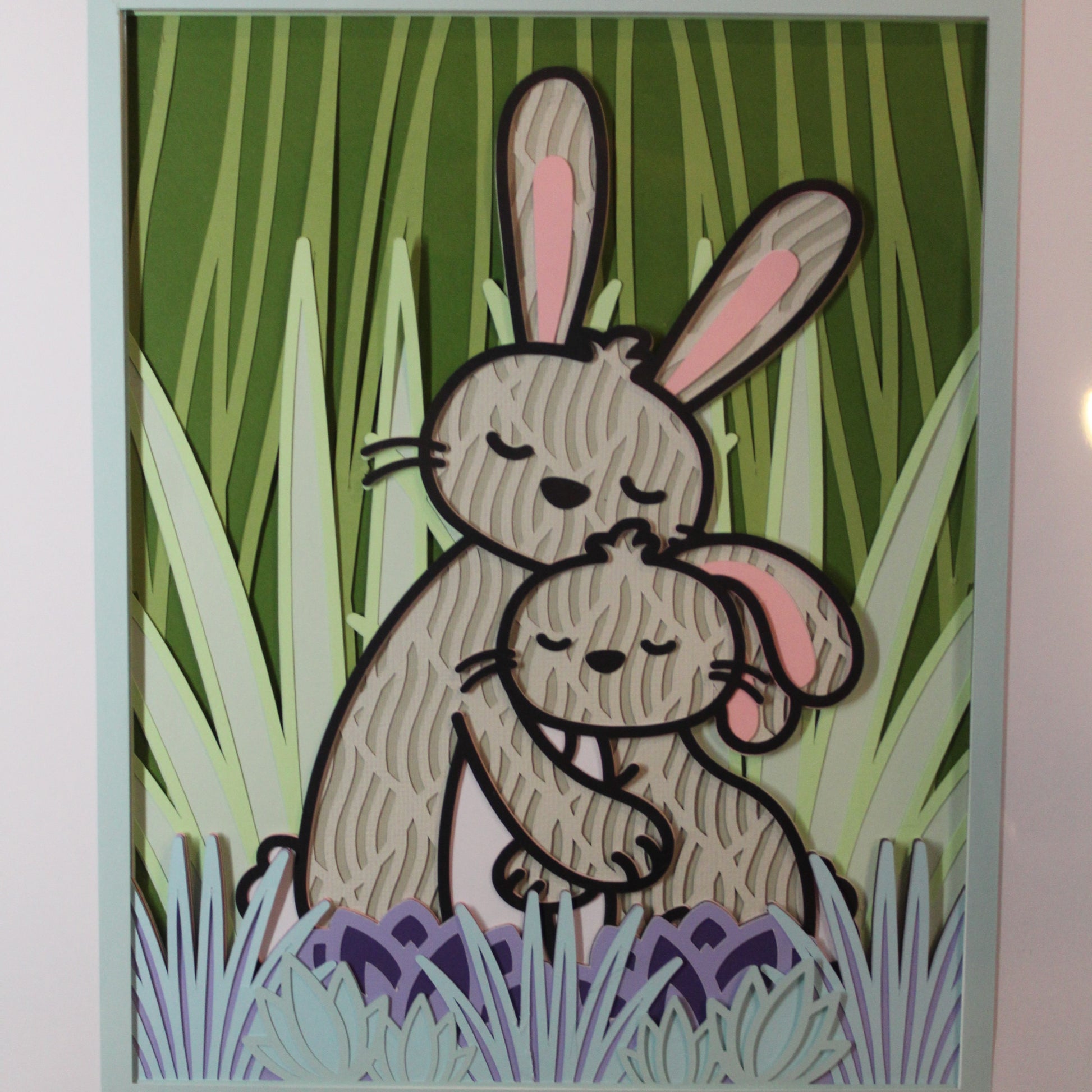 Snuggle Bunny Layered Wall Art