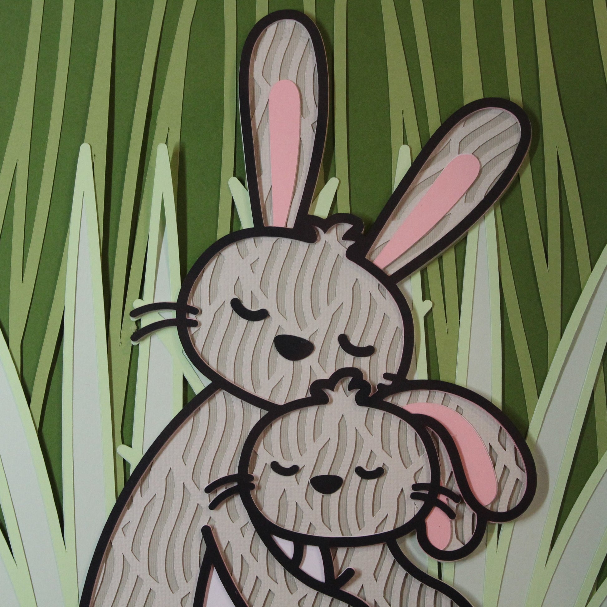 Snuggle Bunny Layered Wall Art