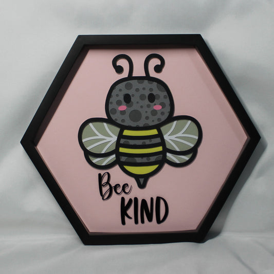 Bee Kind- Layered Wall Art, Multiple Colors Available