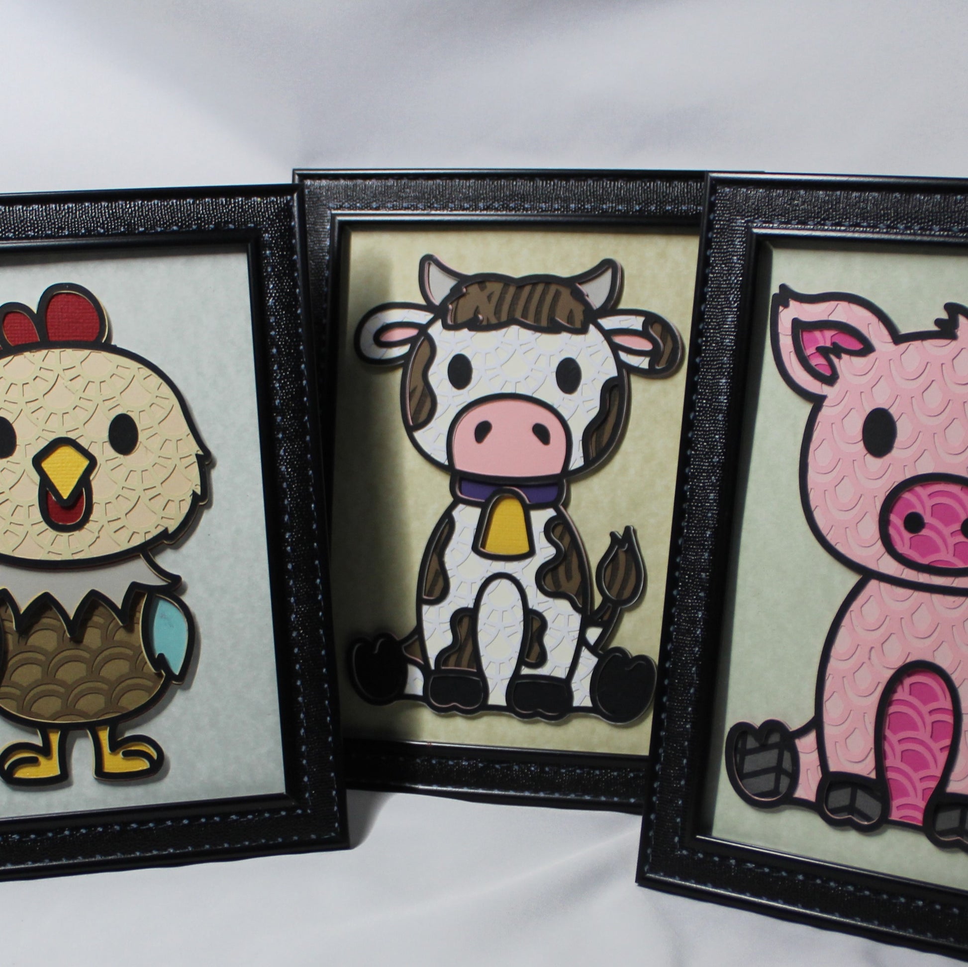 Farm animal layered print