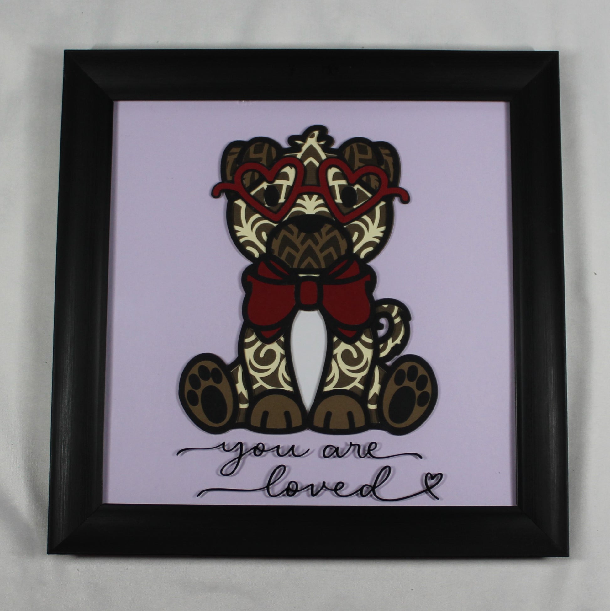 Pug You Are Loved 8x8 Layered Art