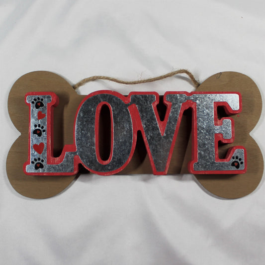 Love Dog Bone Sign