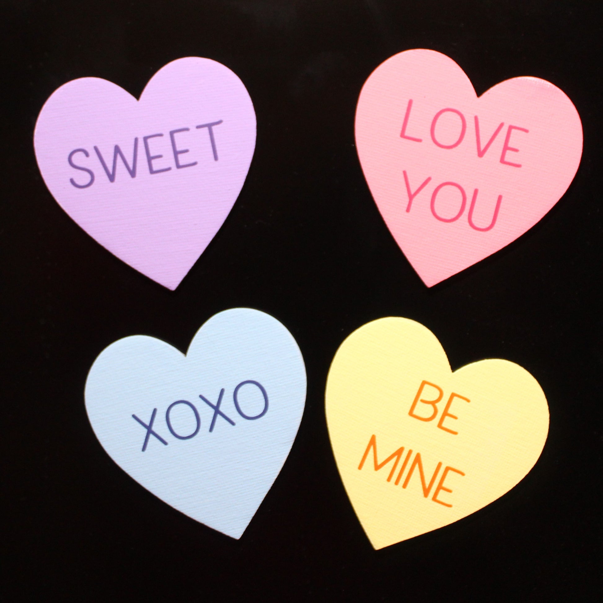 Set of 4 Candy Heart Magnets – Happy Craft Designs