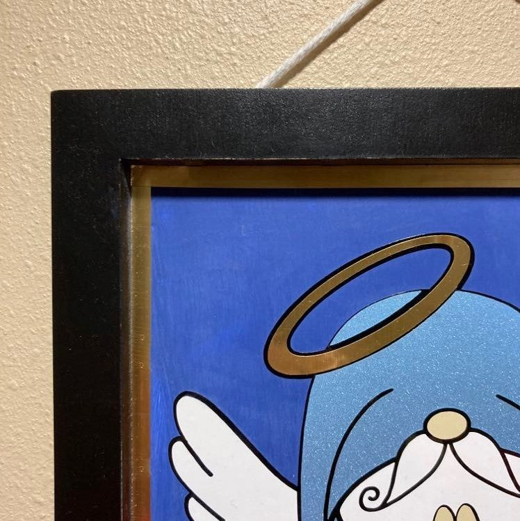 Angel Gnome, Wall Art, close up