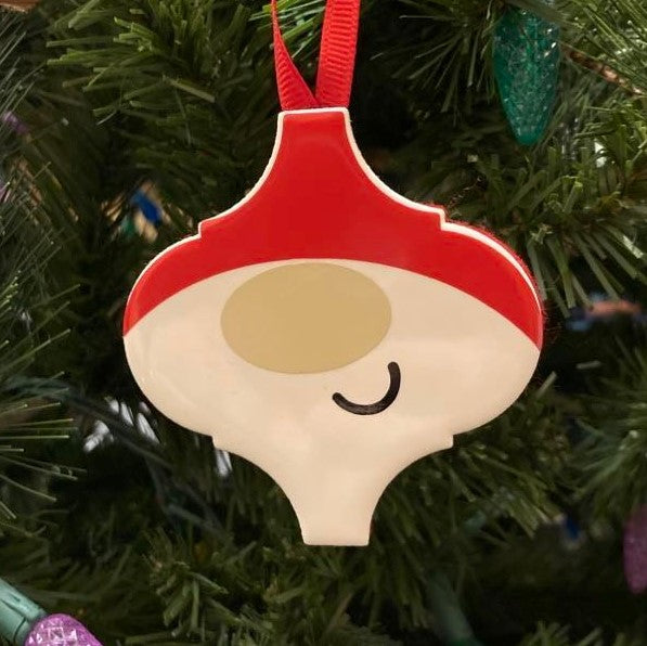Arabesque Christmas Ornaments, Ceramic, Gnome Santa